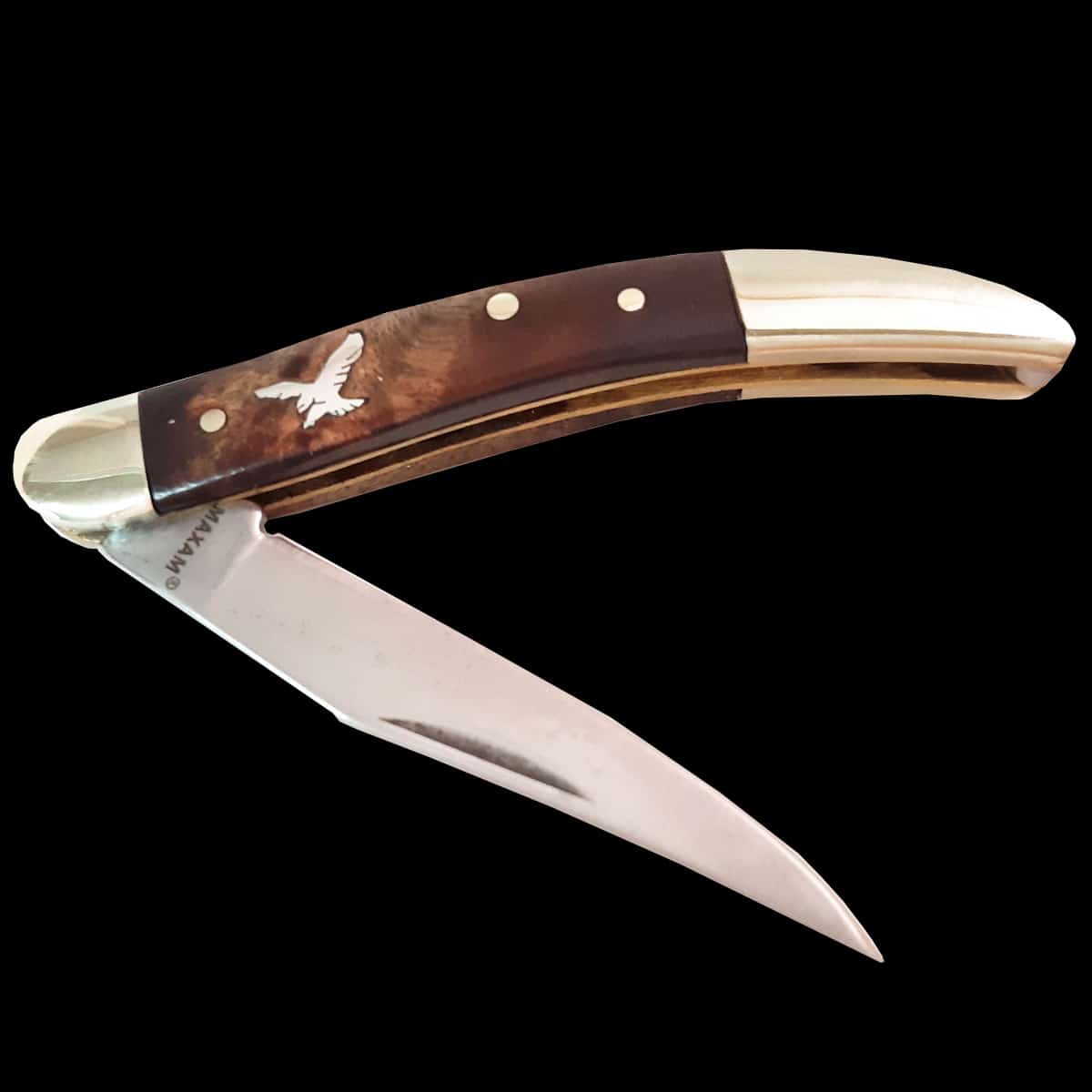 Silver Inlaid Flying Eagle Toothpick Pocket Knife - Image 4