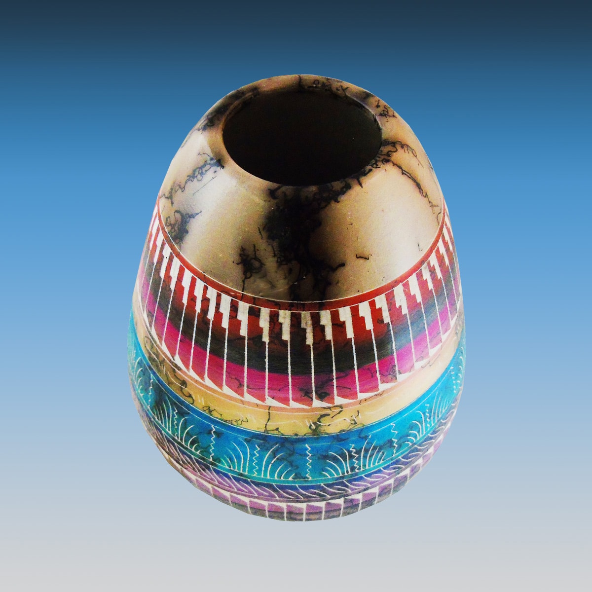 Collectible Navajo Horsehair Vase - Image 2