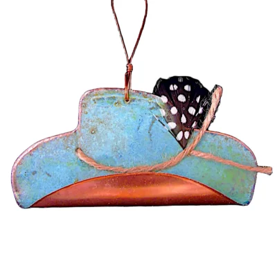 Copper Patina Cowboy Ornament