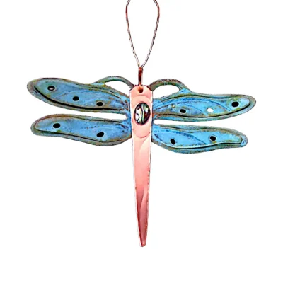 Copper Patina Dragonfly Ornament