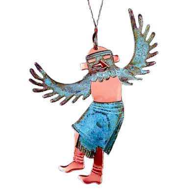 Copper Patina Eagle Dancer Kachina Ornament