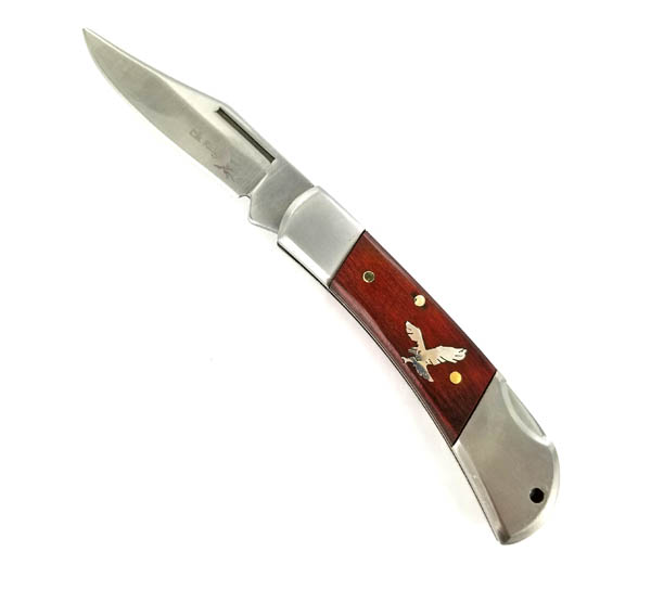 Eagle Inlaid Wood Grain Knife - Image 2
