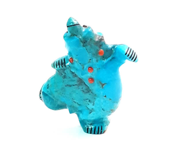 Zuni Turquoise Dancing Bear Fetish by Peina - Image 3