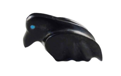 Authentic Zuni Crow Fetish Carving by Lementino