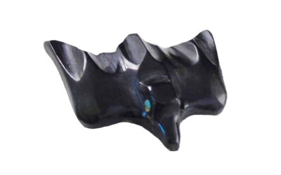 Zuni Jet Crow Fetish Carving – Authentic Native American Art
