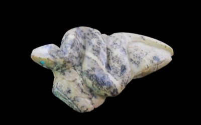 Genuine Dendritic Agate Zuni Snake Fetish Carving