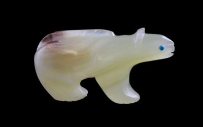 Authentic Green Onyx Zuni Cougar Fetish by Ronnie Lunasee