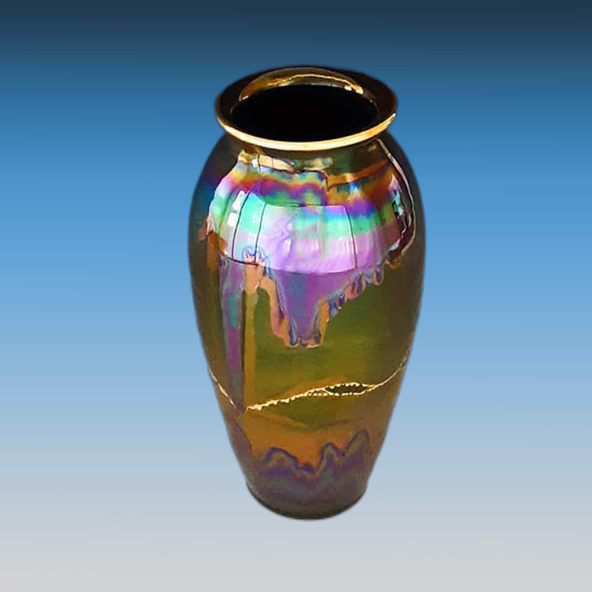 Bruce Fairman Iridescent Medium Shoulder Vase - Image 2
