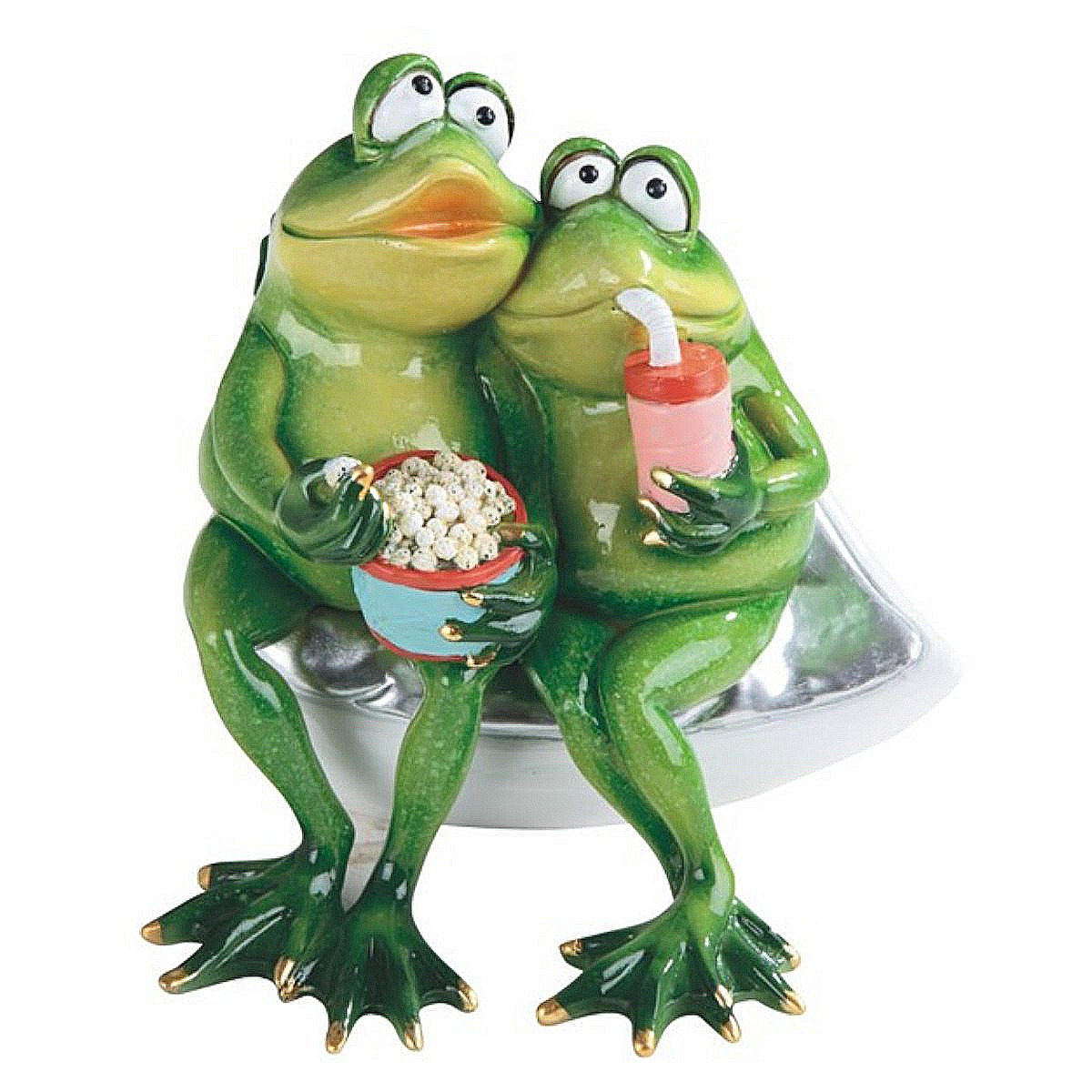 Frogs At Movie With Popcorn