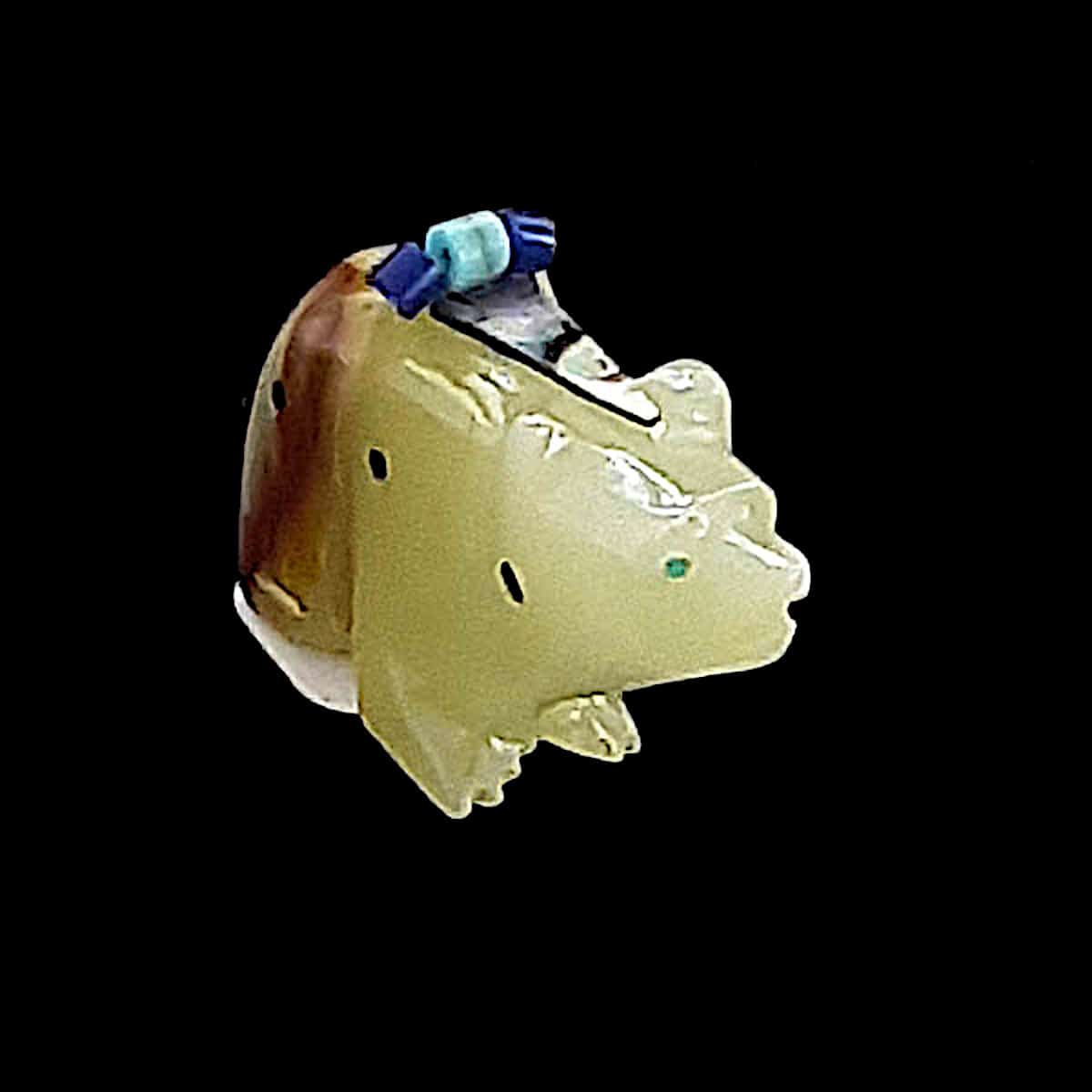 Green Onyx Bear Fetish with Arrowhead Bundle