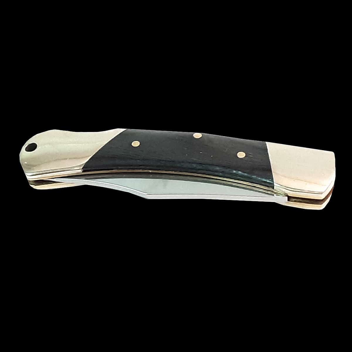 Inlaid Silver Bear Locking Pocket Knife - Image 2