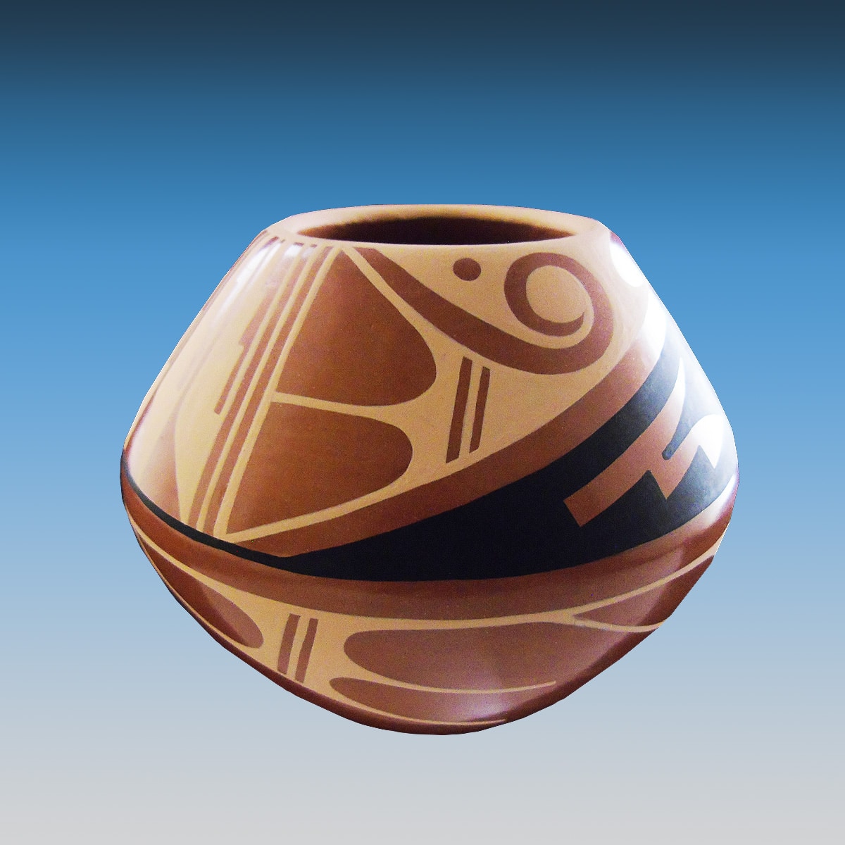 Hand-crafted Authentic Jemez Pueblo Pottery Vase - Image 2