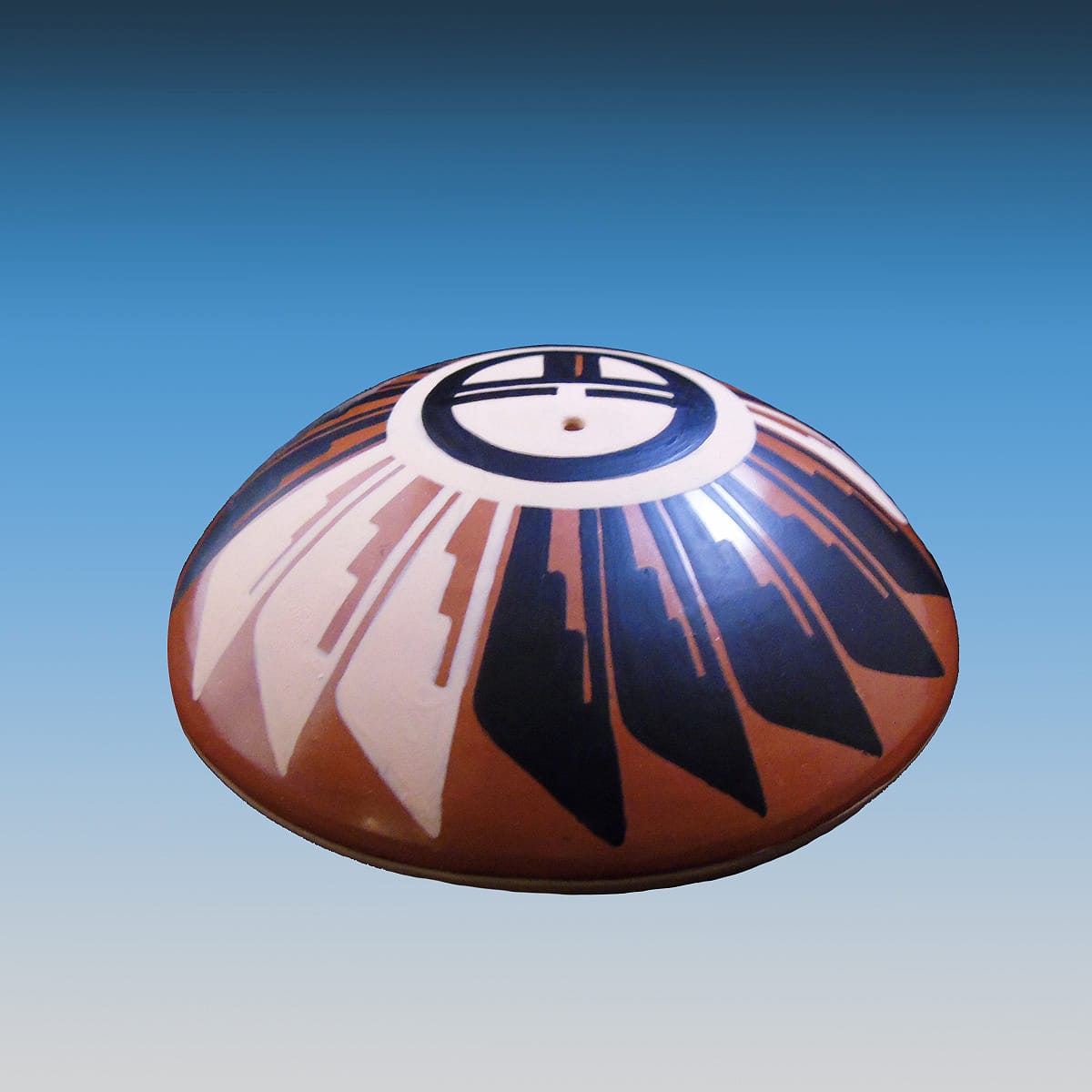 Traditional Hand Thrown Jemez Pueblo Sunface Pottery - Image 2