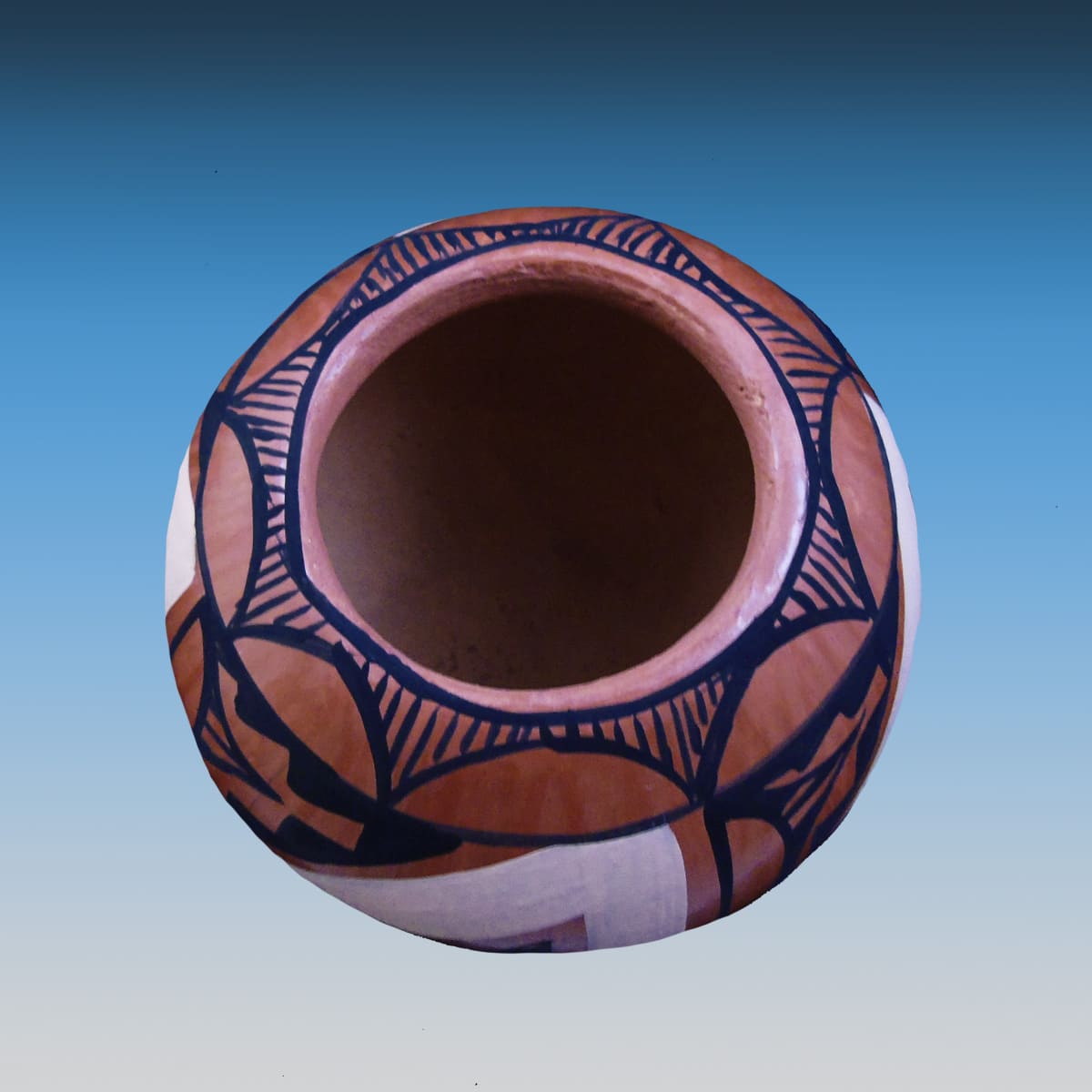 Genuine Native American Jemez Pueblo Pottery Vase - Image 2