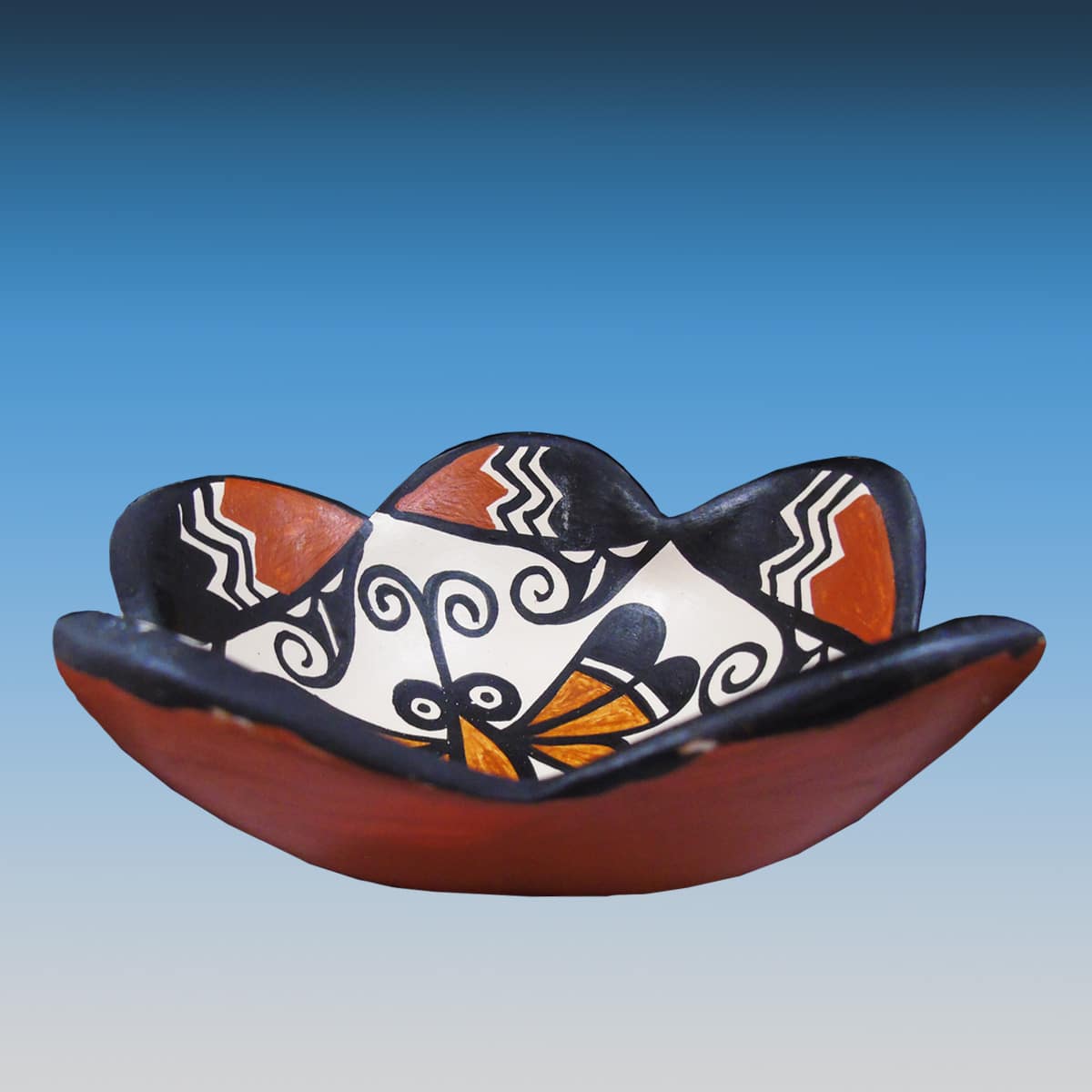 Authentic Handmade Santo Domingo Dragonfly Bowl - Image 2