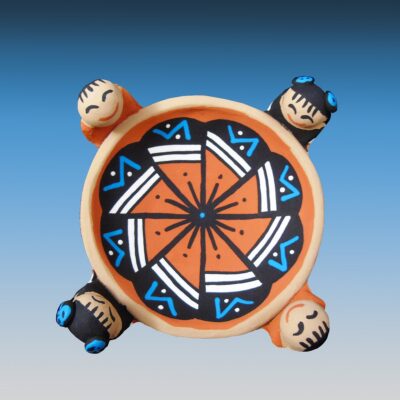 Hand-Crafted Children Design Jemez Pottery Bowl