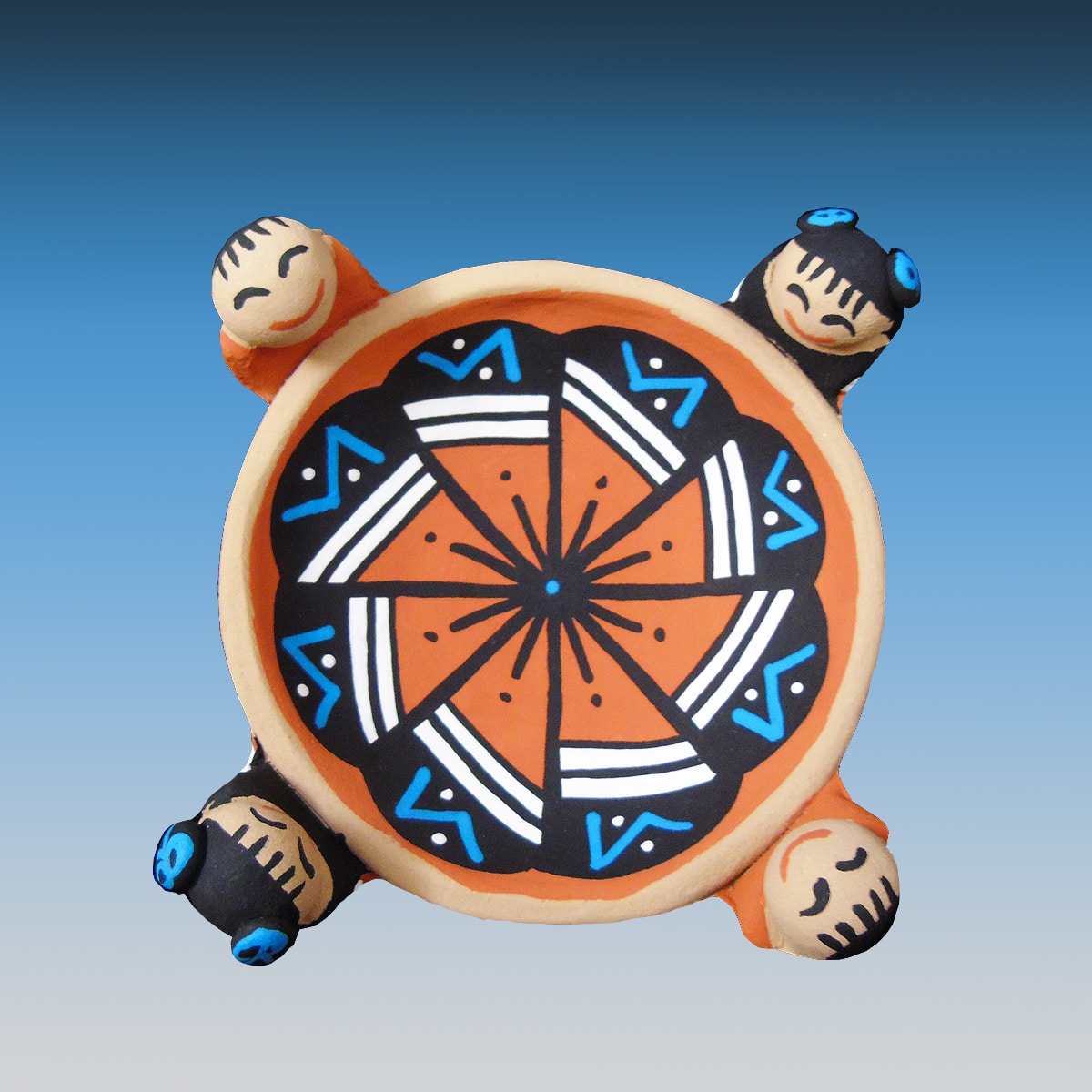 Hand-Crafted Children Design Jemez Pottery Bowl