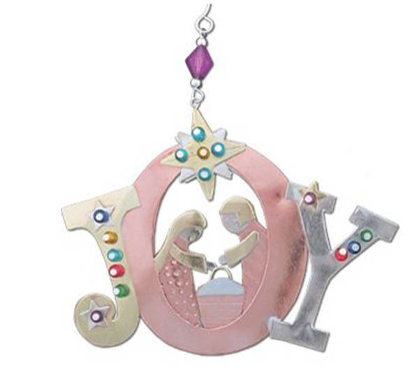 Joy Nativity Beaded Ornament