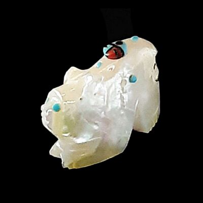 Laate Mother of Pearl Zuni Bear Fetish