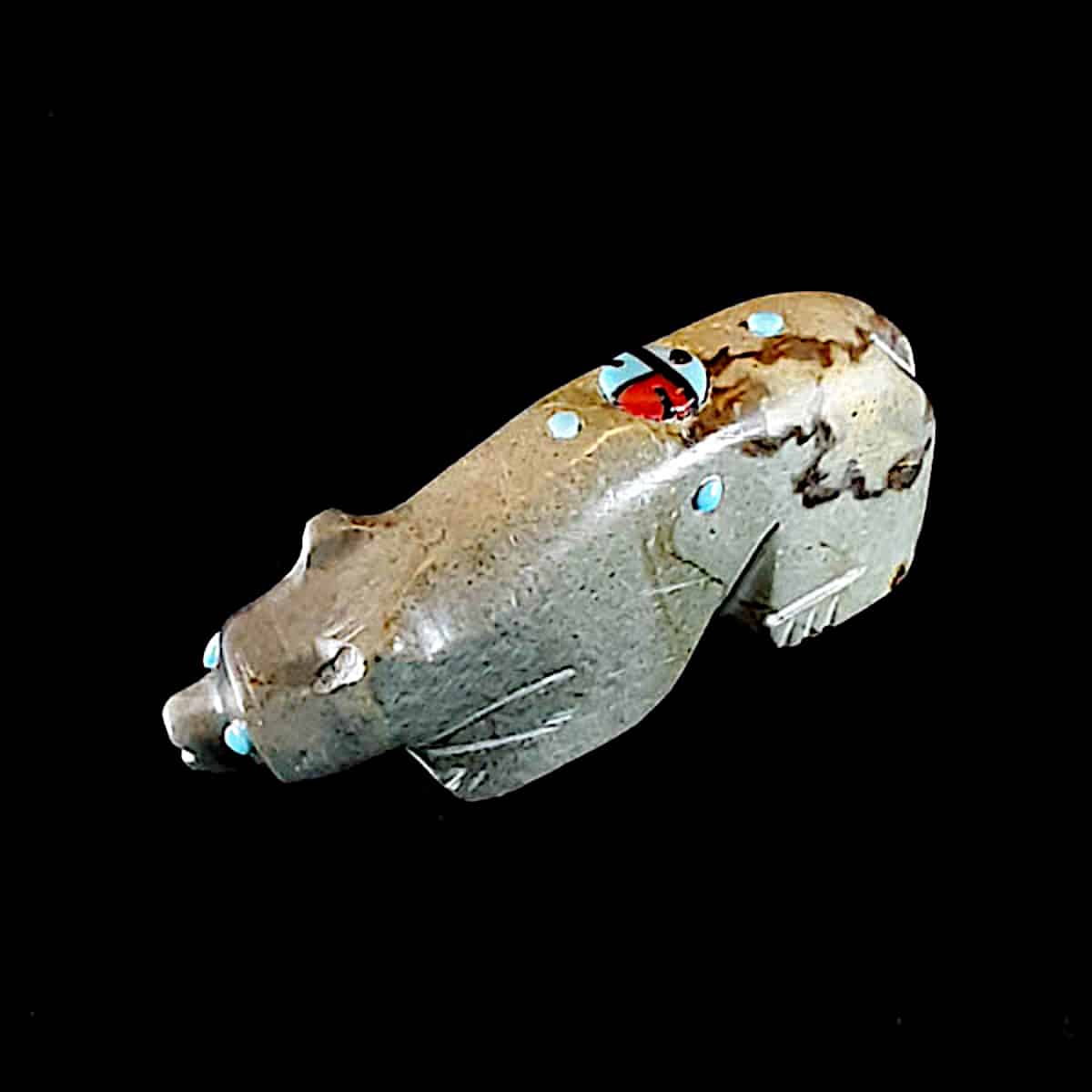 Laate Serpentine Zuni Bear Fetish - Image 3