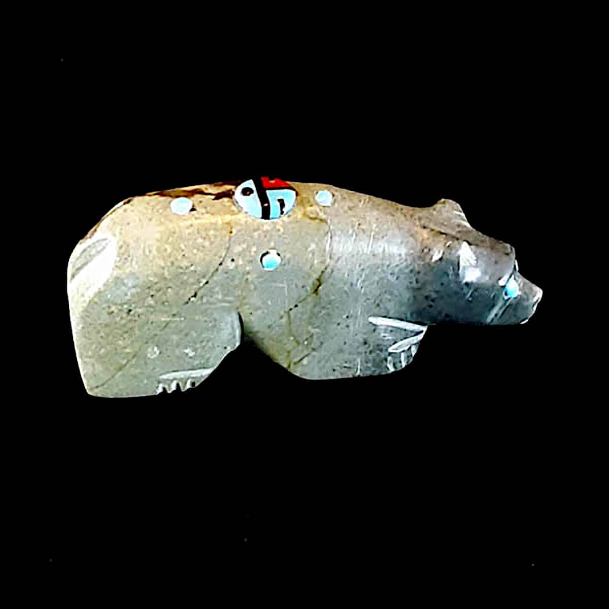 Laate Serpentine Zuni Bear Fetish - Image 2