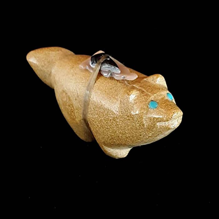 Leekya Zuni Stone Wolf Fetish | Joe Wilcox Indian Den
