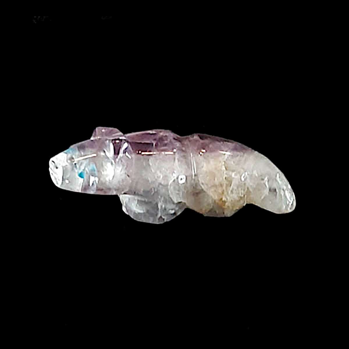 Mahooty Wolf Fetish in Purple Fluorite - Image 2