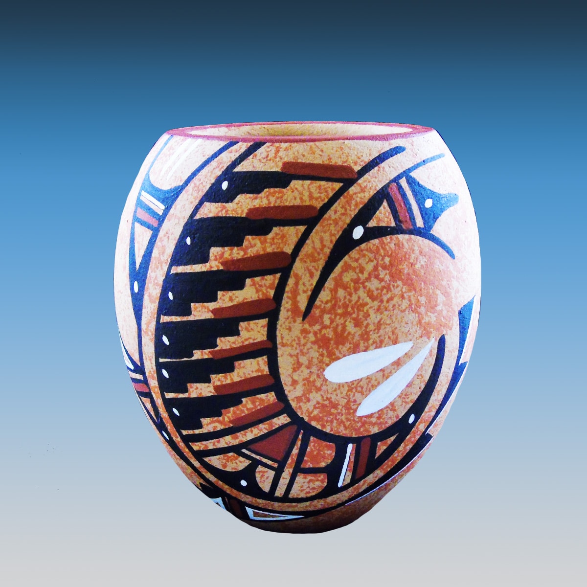 Native American Jemez Pueblo Gecko Pottery Vase - Image 2