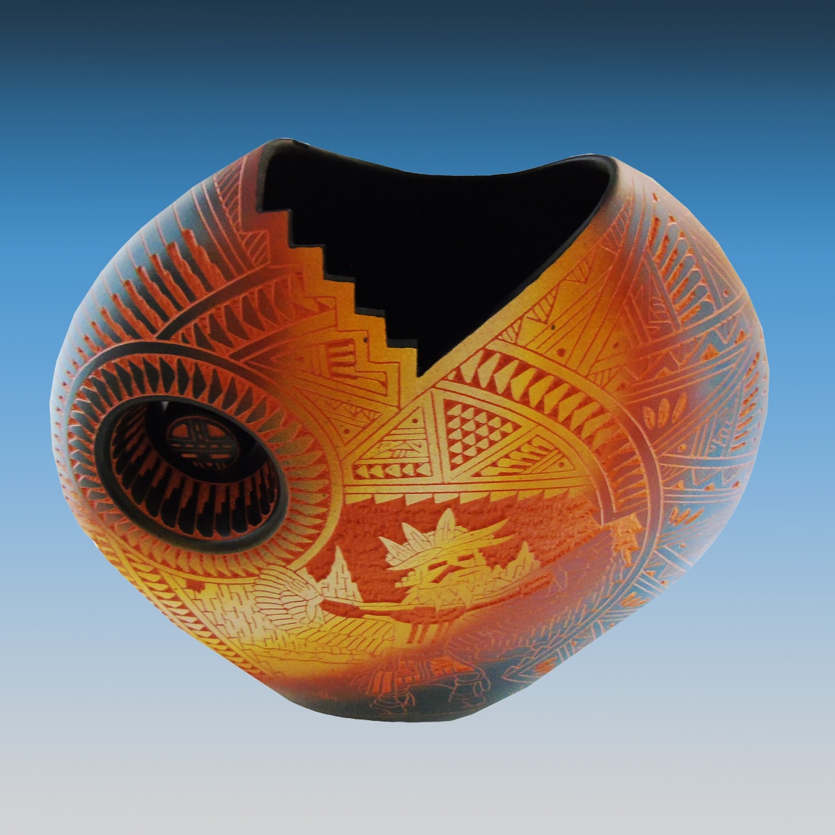 Laguna Pueblo Eagle Dancer Pillow Pot by Diane Aragon - Image 5