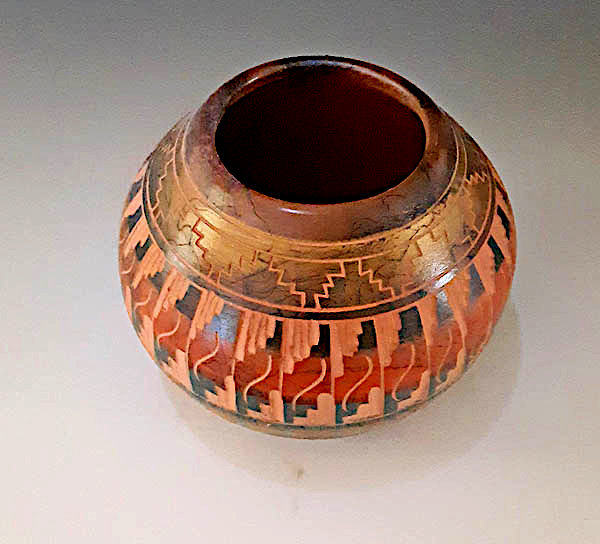 Navajo Hand-Crafted Red Clay Horsehair Pot - Image 2