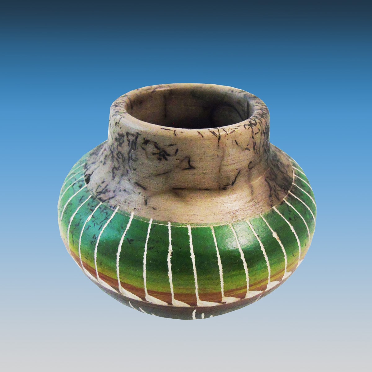 Fine Navajo Horsehair Pottery by Cecilia Benally - Image 2