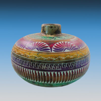 Rainbow Horsehair Pot-Willie NP-12