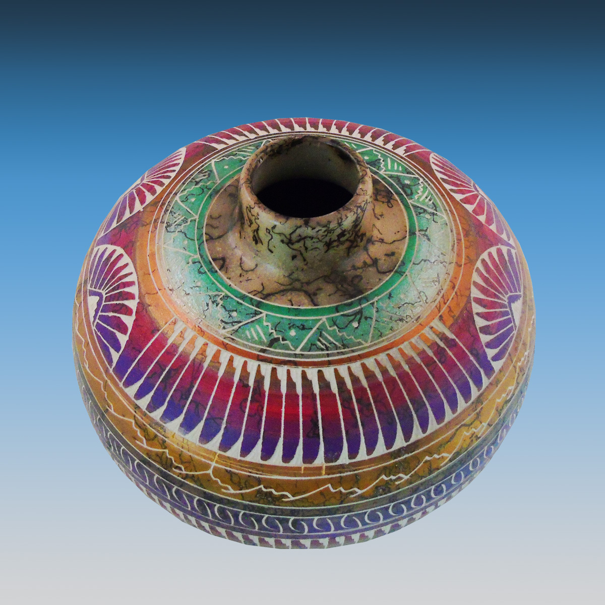 Rainbow Horsehair Pot-Willie NP-12 - Image 3