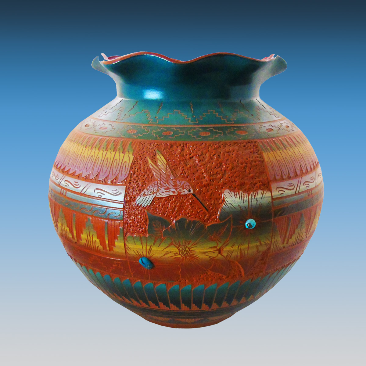 Navajo Horsehair Pottery NP 2-24