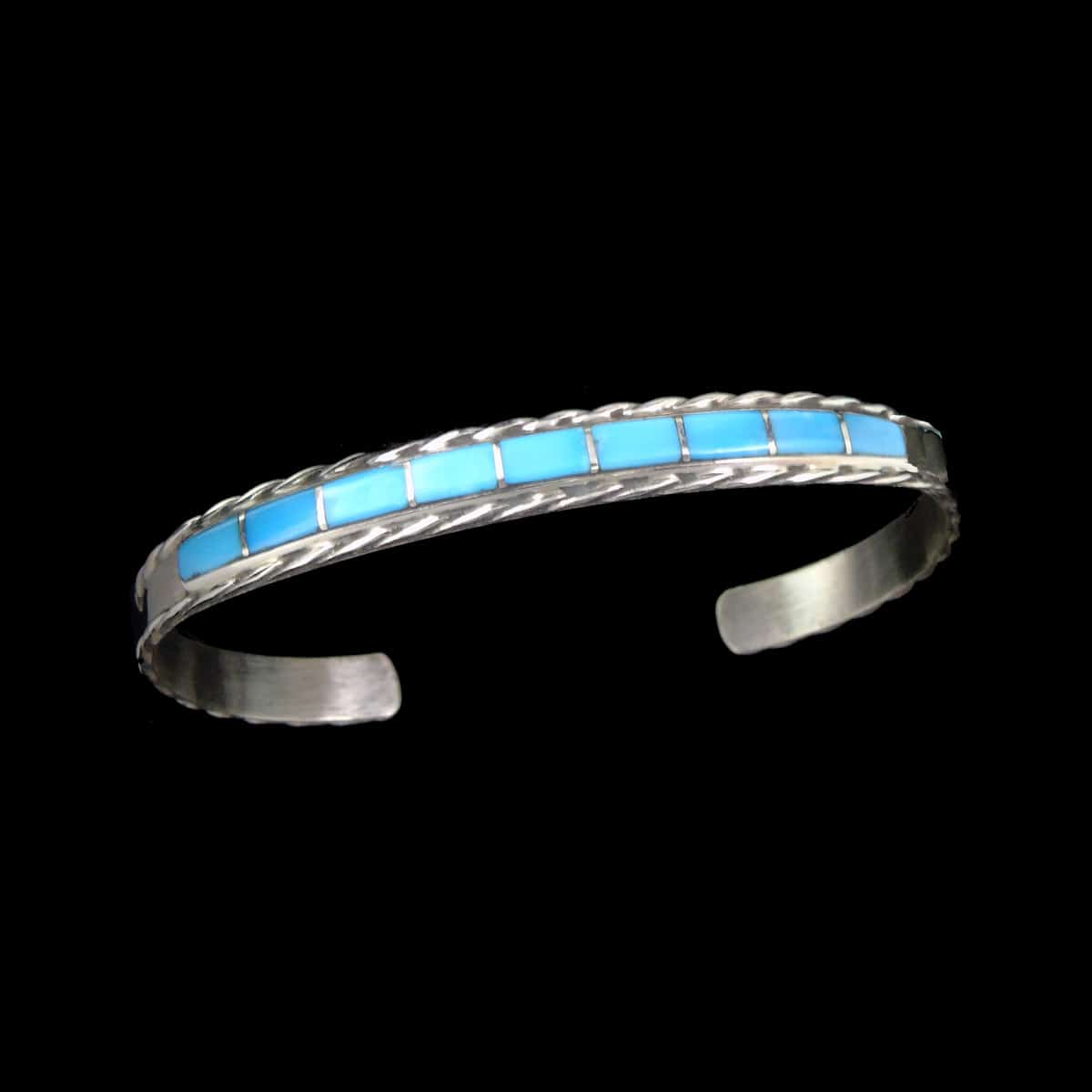 Oval Turquoise Wide Band Bracelet | Joe Wilcox Indian Den