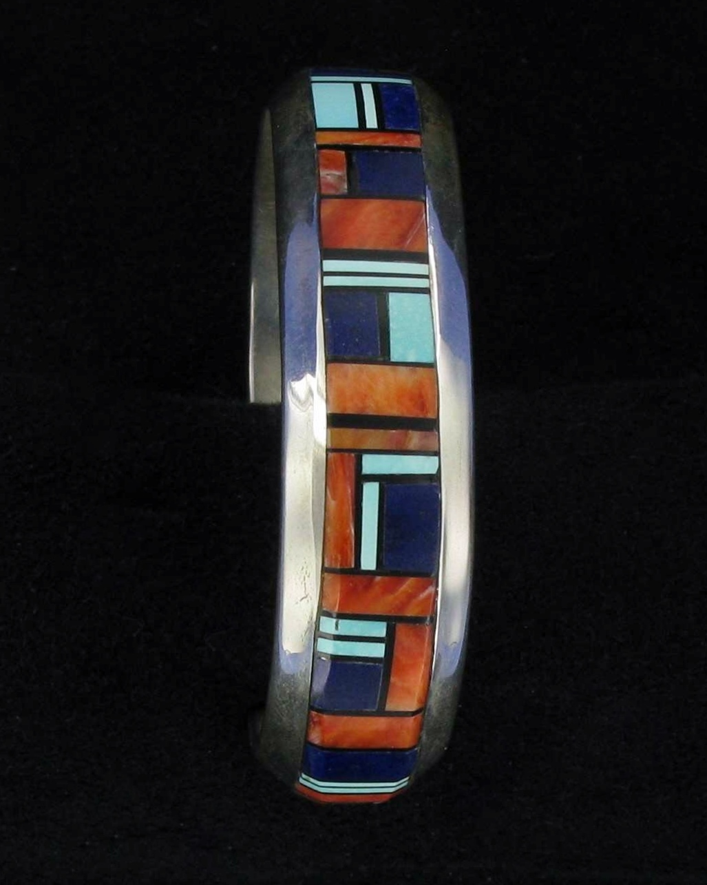 Native American Sterling Silver Bracelets : Navajo Multi Stone