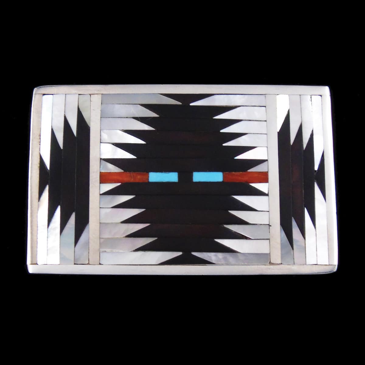 Onyx & Mother of Pearl Belt Buckle