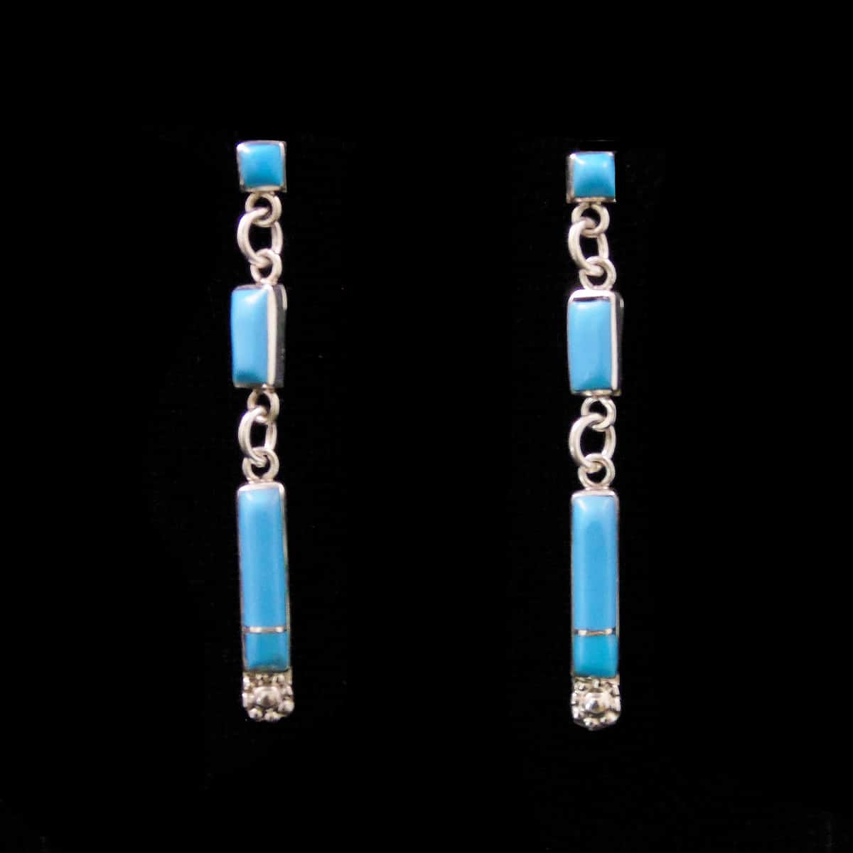 Malani Zuni Inlaid Turquoise Earrings