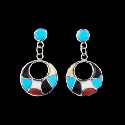 Hand-Crafted Delorna Lahi Original Zuni Earrings