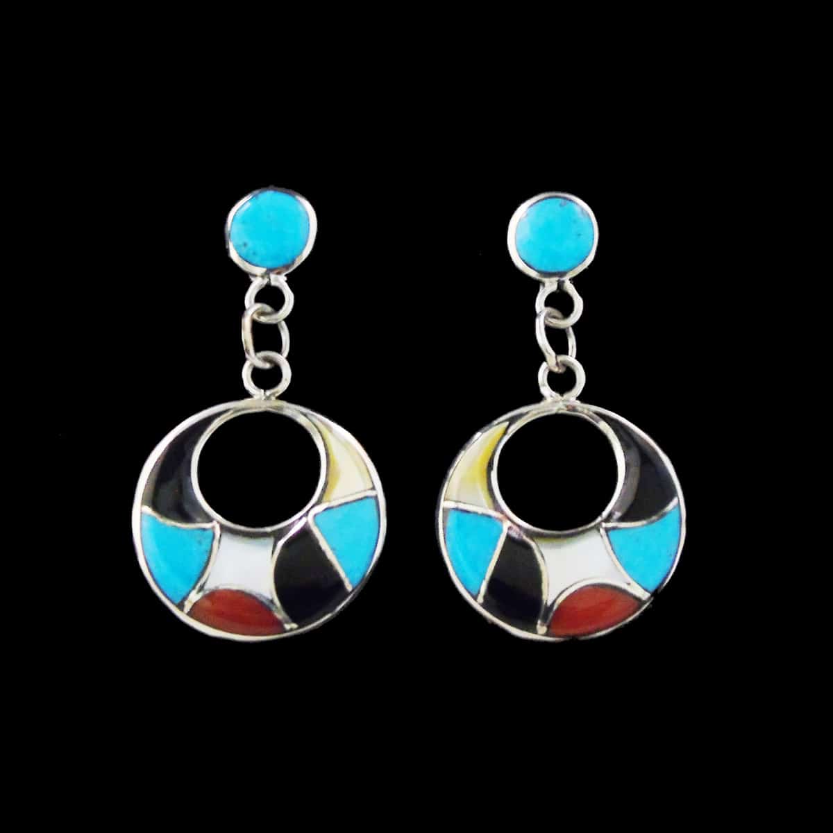 Hand-Crafted Delorna Lahi Original Zuni Earrings
