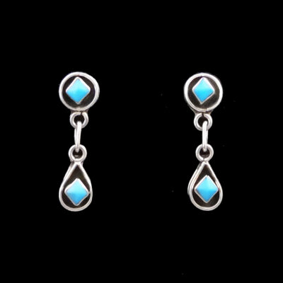Turquoise Stone Dangle Earrings