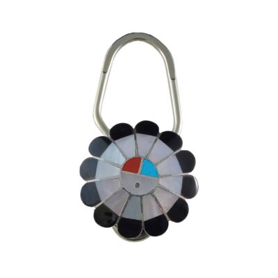 Zuni Inlaid Full Sunface Key Ring