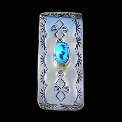 Turquoise w/ Stamp work Money Clip