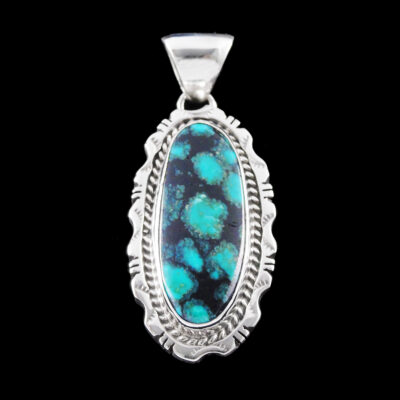 Dark Matrix Turquoise Stone Pendant