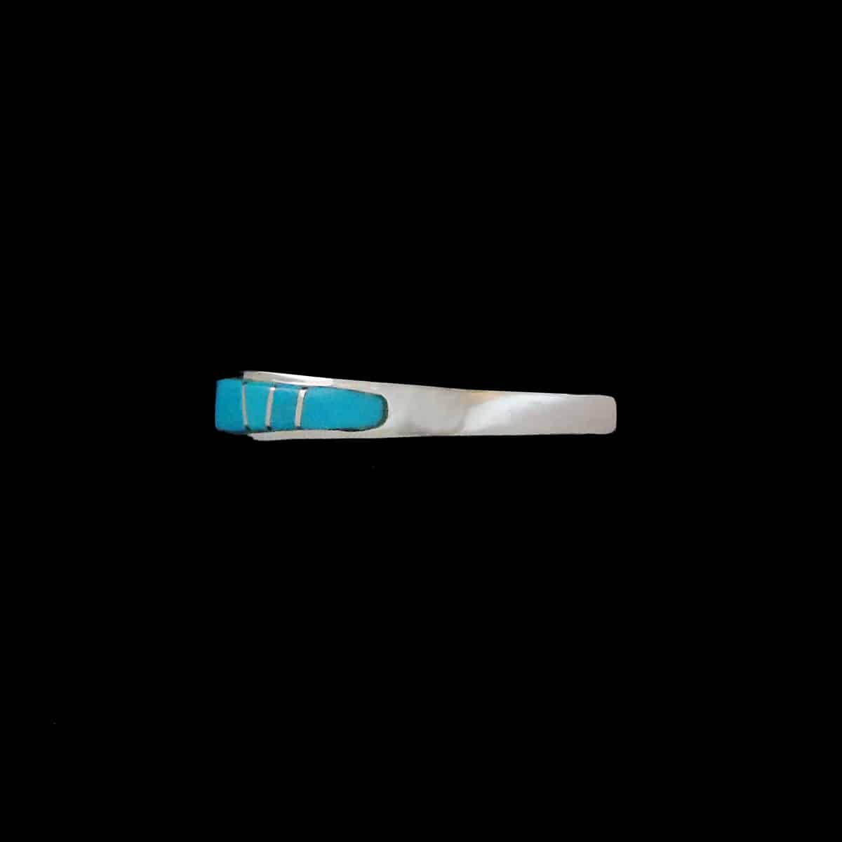 Inlaid Turquoise Navajo Ring - Image 2