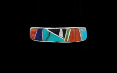 Handcrafted Navajo Inlaid Multi-Stone Ring