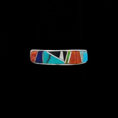 Handcrafted Navajo Inlaid Multi-Stone Ring