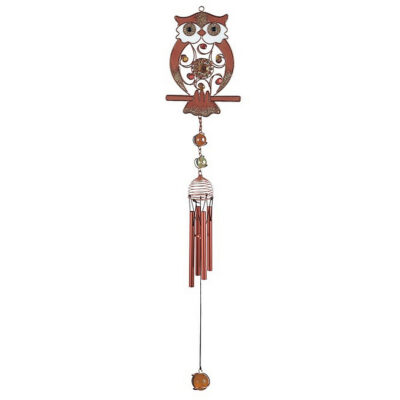 Owl Metal & Glass Chime