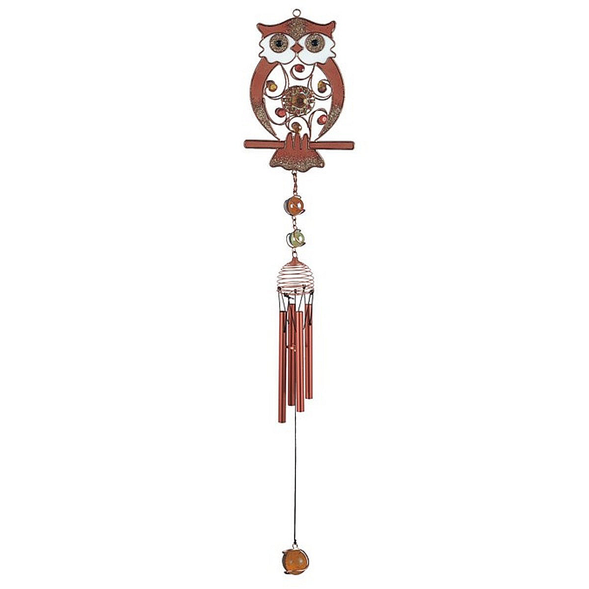 Owl Metal & Glass Chime