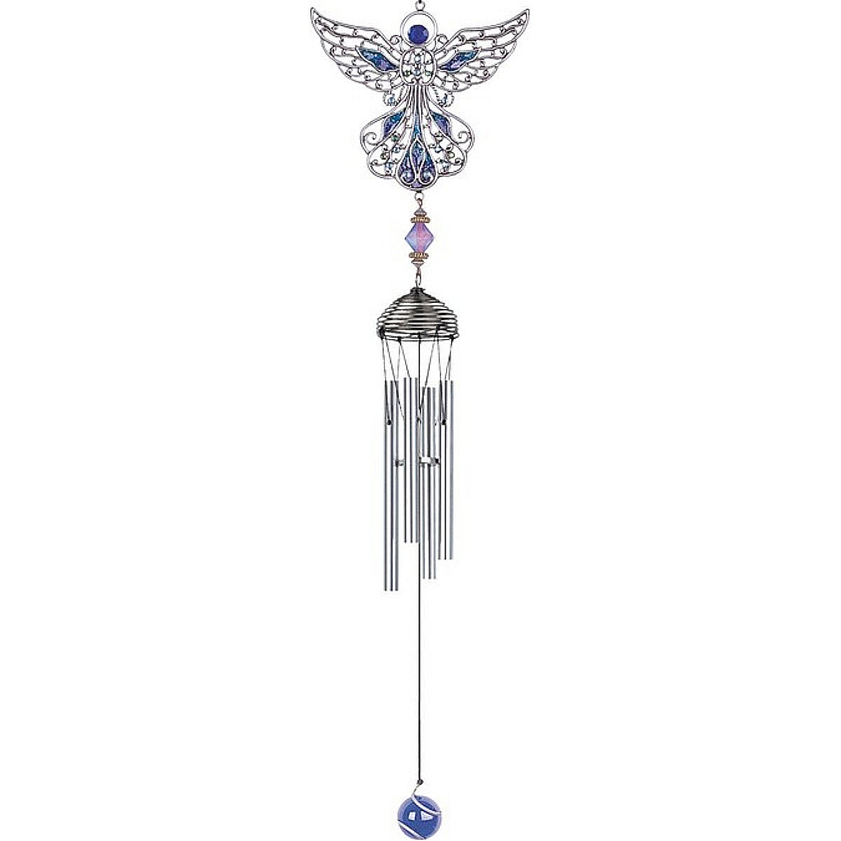 Pewter Blue Angel Wind Chime